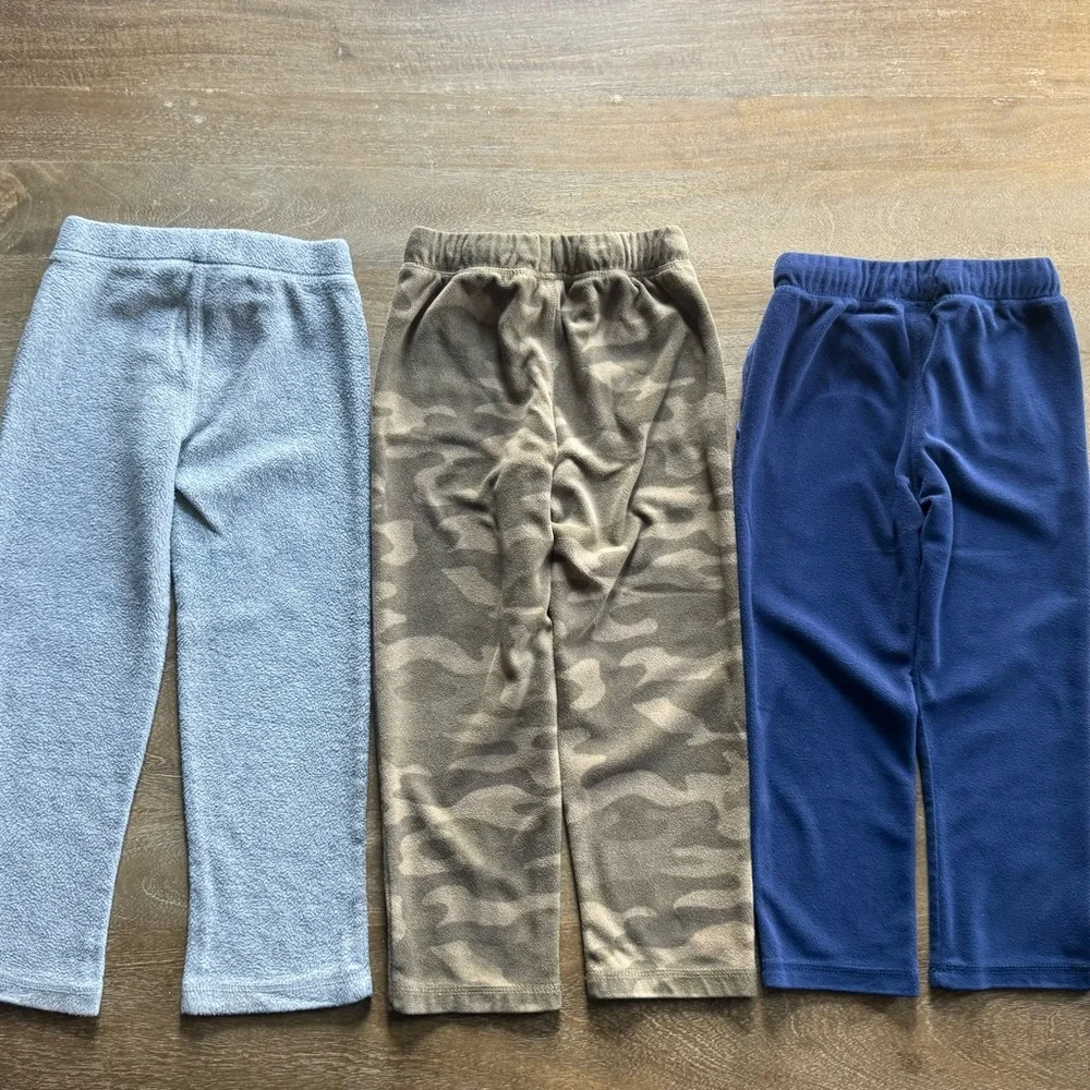 🧸 Cozy Fleece Pants • BUNDLE • Gray, Camo, & Navy